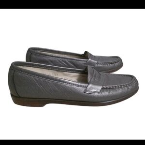 SAS Tripad Comfort Slip On Womens Penny Loafers Flats Sz 7.5 Bronze Leather Shoe